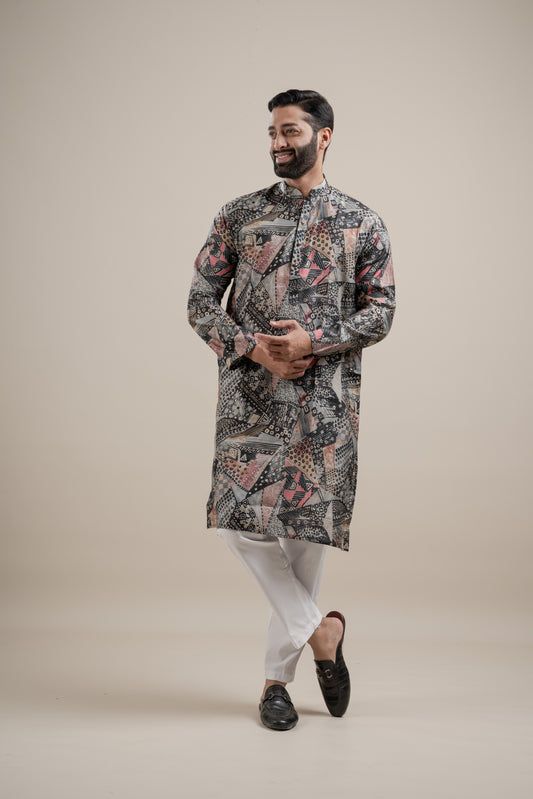 HEAVY TEXTURIZED RAYON FOIL KURTA
