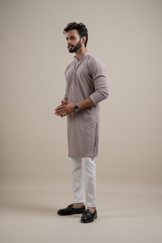 PLAIN ULTRA STRECHY LAVENDER KURTA
